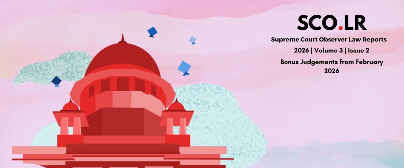 SCO.LR | 2026 | Volume 3 | Issue 2 - Supreme Court Observer